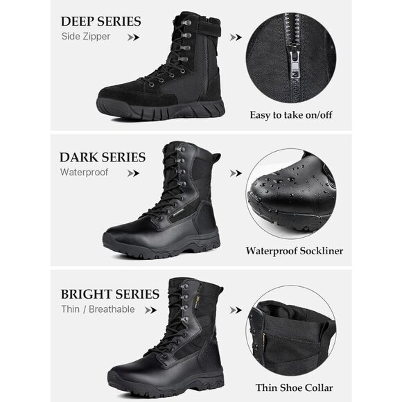 Men\'s Suede Leather Dark Black 8\